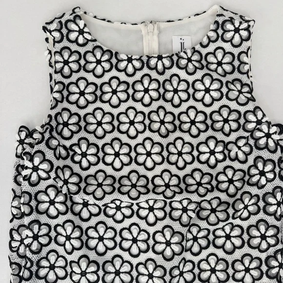 Julia Jordan Daisy Dress/Black & White/Sleeveless/Lined/Sheath/Elegant/Sz 6 - Picture 2 of 11